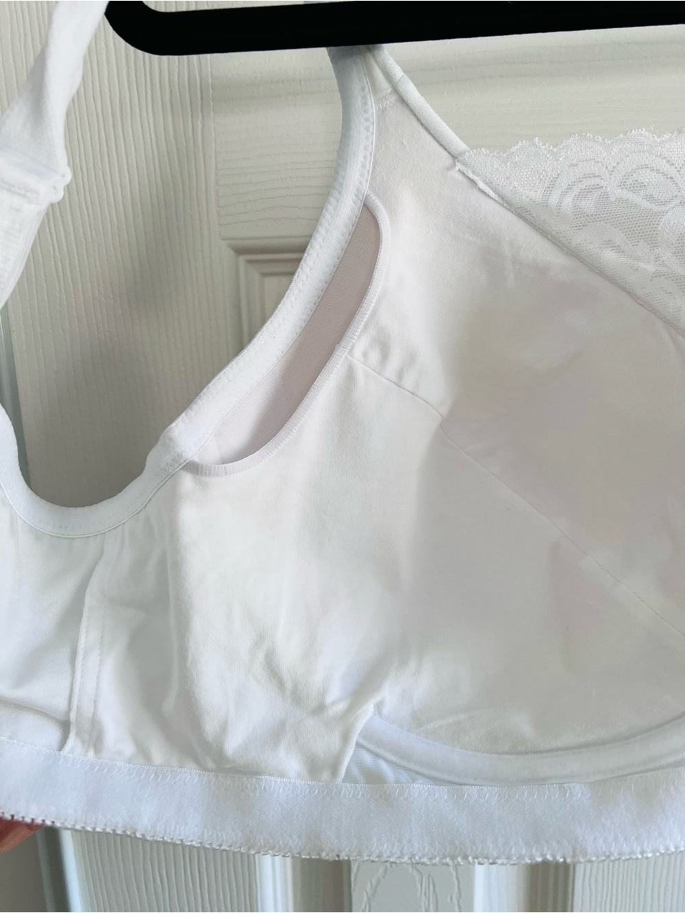Jodee 40D White Mastectomy Bra Pocketed Wire Free Post Surgery Lace Comfort - Picture 6 of 7